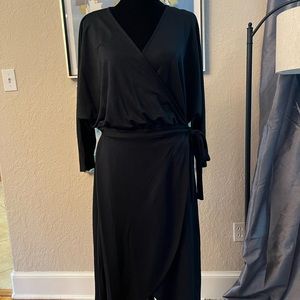 Black wrap dress